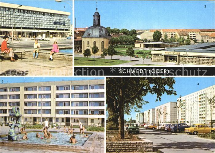 Schwedt Oder Centrum Warenhaus Wohnkomplex VI Lenin Allee