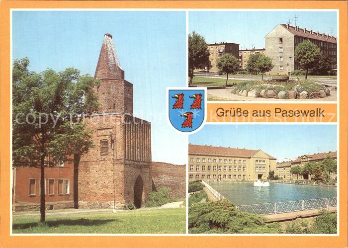 Pasewalk Mecklenburg Vorpommern Muehlentor Platz der Aufbauhelfer Ernst Thaelman