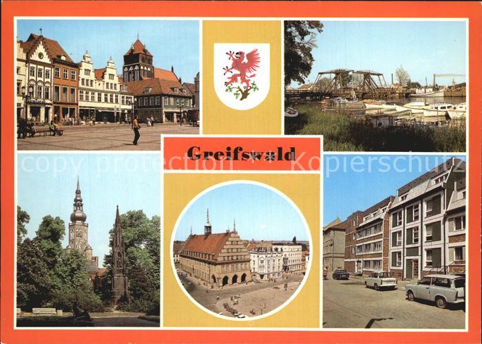 Greifswald Platz der Freundschaft Wiecker Klappbruecke Technisches Denkmal