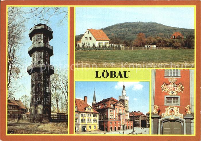 Loebau Sachsen Aussichtsturm Loebauer Berg Rathaus