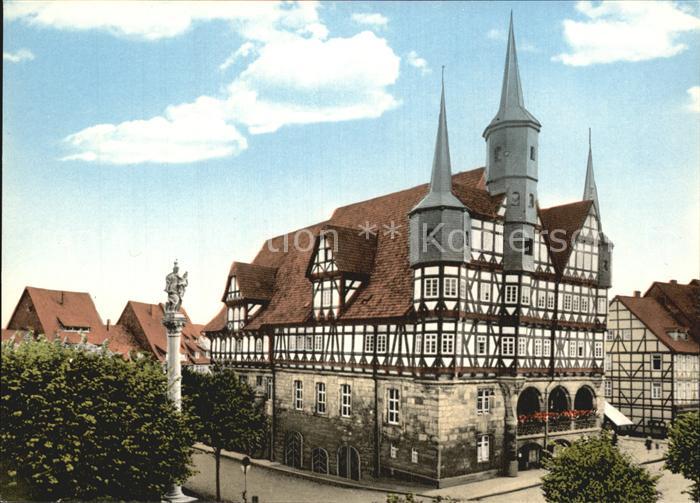 Duderstadt Niedersachsen Rathaus Mariensaeule