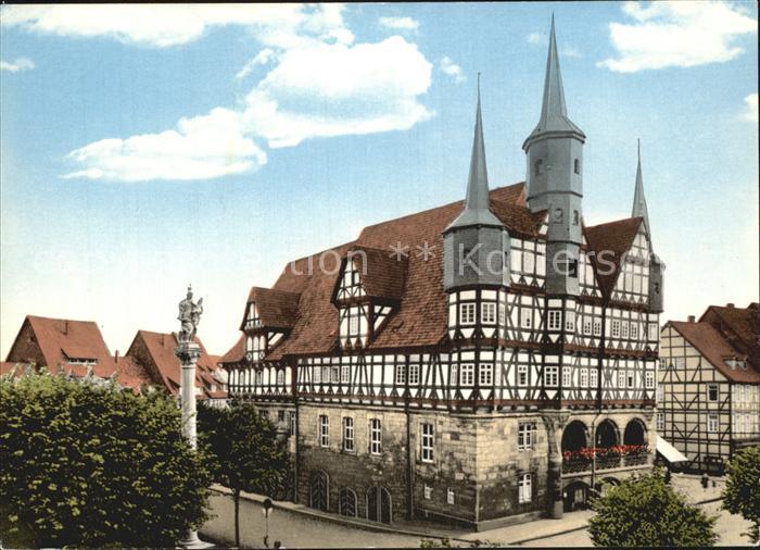 Duderstadt Niedersachsen Rathaus Mariensaeule