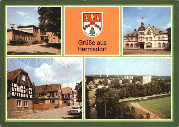 Hermsdorf Bad Bahnhof Rathaus Fachwerkhaeuser Bergstrasse