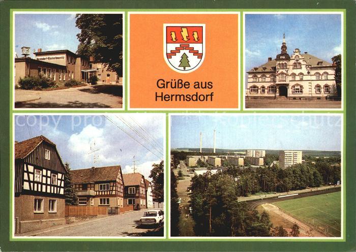 Hermsdorf Thueringen Bahnhof Rathaus Fachwerkhaeuser