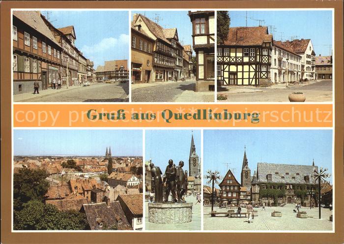 Quedlinburg Harz Poelkestrasse Marktstrasse Carl Ritter Strasse Markt