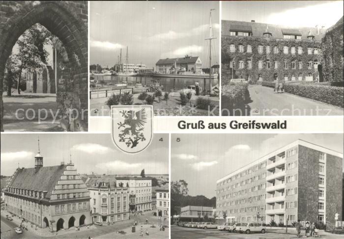 Greifswald Klosterruine Ortsteil Eldena Hafen Marineschule Rathaus