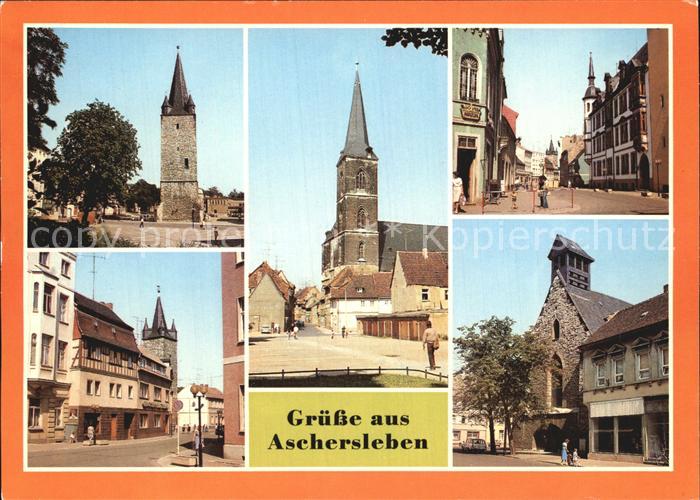Aschersleben Sachsen-Anhalt Johannesturm Stephaniekirche Tie Markt
