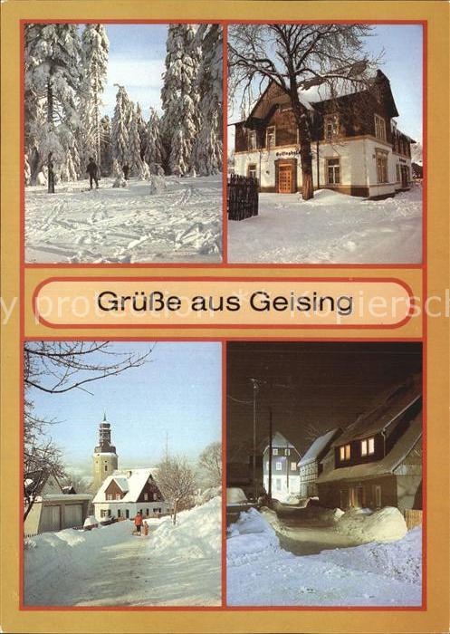 Geising Erzgebirge HO Hotel Geisinghof Winterstimmung bei Nacht