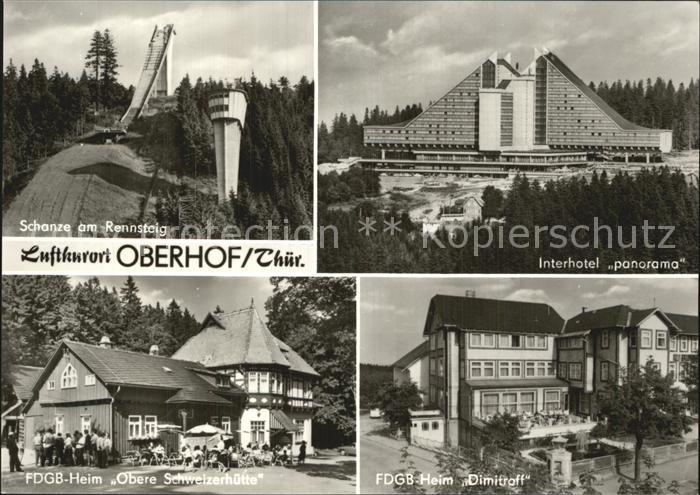 Oberhof Thueringen Schanze am Rennsteig Interhotel Panorama FDGB Heim