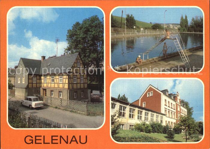 Gelenau Erzgebirge Fachwerkhaus Freibad Pestalozzi Oberschule