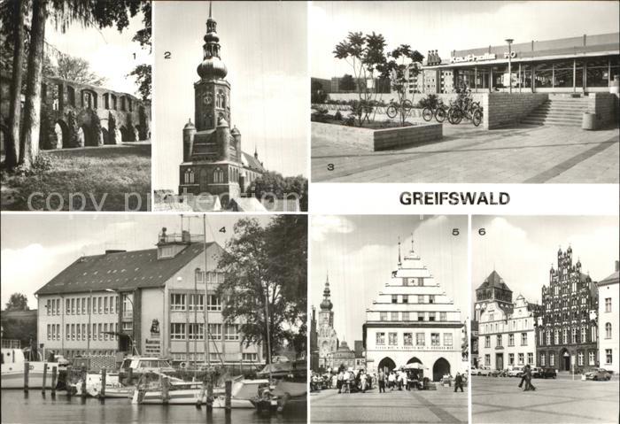 Greifswald Klosterruine Eldena Dom Sankt Nikolai HO Kaufhalle Rathaus