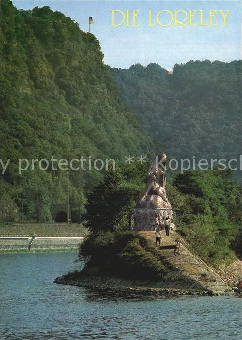 Goarshausen St Loreleyfelsen Loreley Statue