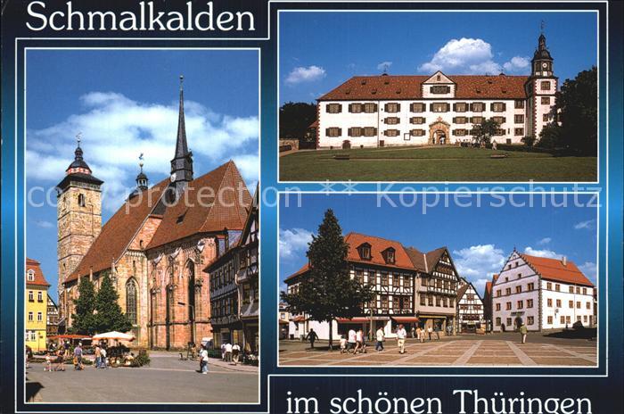 Schmalkalden Thueringen Stadtkirche Sankt Georg Schloss Wilhelmsburg Altmarkt