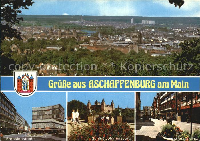 Aschaffenburg Main Frohsinnstrasse Schloss Johannisburg Herstallstrasse Panorama