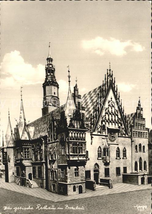 Breslau Niederschlesien Gotisches Rathaus