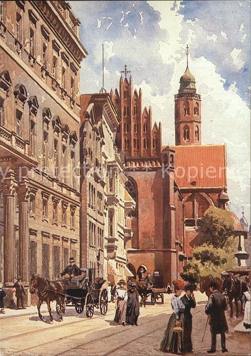Breslau Niederschlesien Dominikanerkirche Kuenstlerkarte