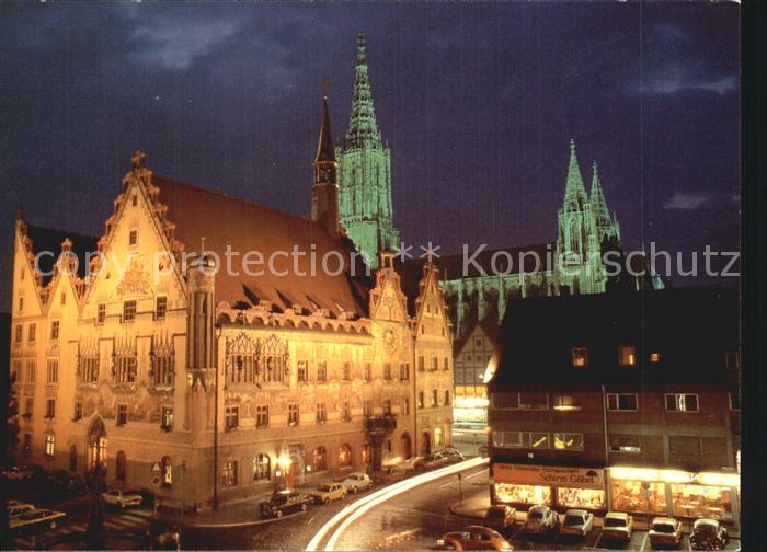 Ulm Donau Rathaus Nacht