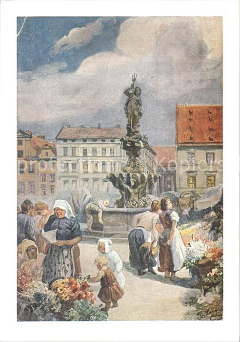 Breslau Niederschlesien Neumarkt Kuenstlerkarte