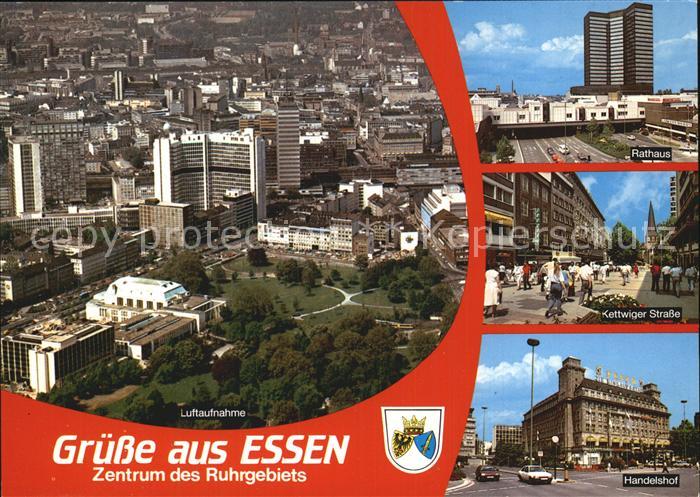 Essen Ruhr Luftaufnahme Handelshof Rathaus Kettwiger Strasse