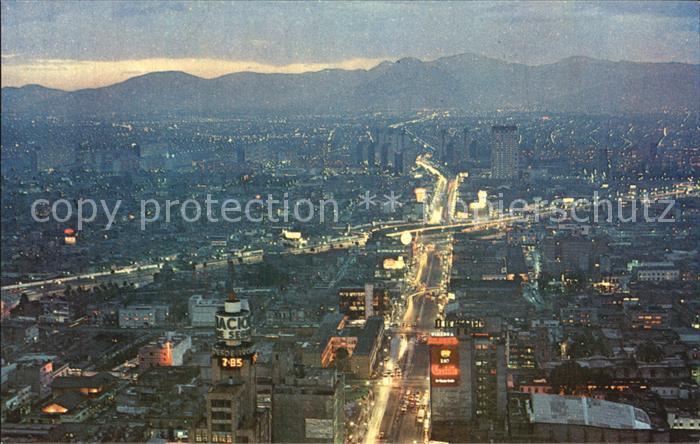 Mexico City Panorama Nachtaufnahme