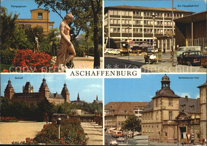 Aschaffenburg Main Pompejanum Hauptbahnhof Schloss Schoenborner Hof