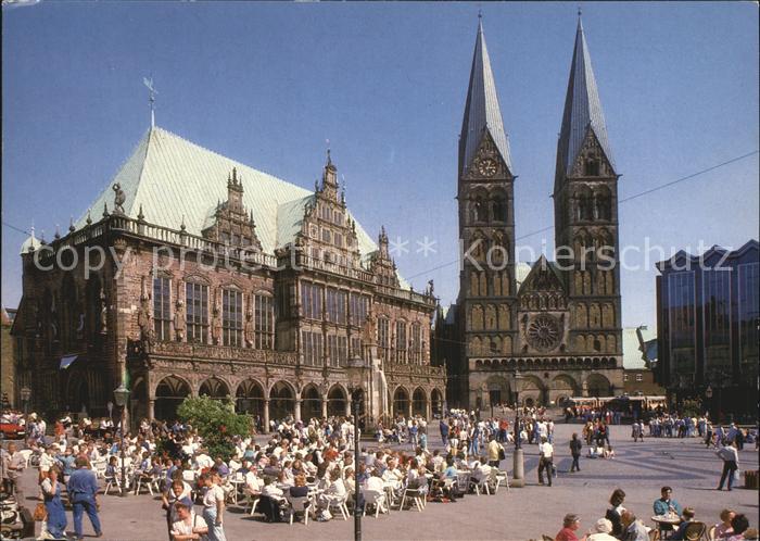 BREMEN  CITY Marktplatz Rathaus Dom Parlamentsgebaeude