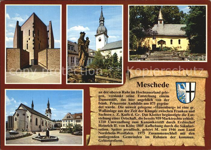 Meschede Abtei Koenigsmuenster Friedenskirche Pfarrkirche Sankt Walburga Klause