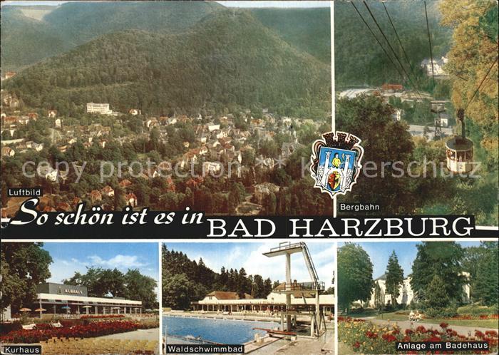 Bad Harzburg Luftbild Bergbahn Kurhaus Waldschwimmbad Badehaus