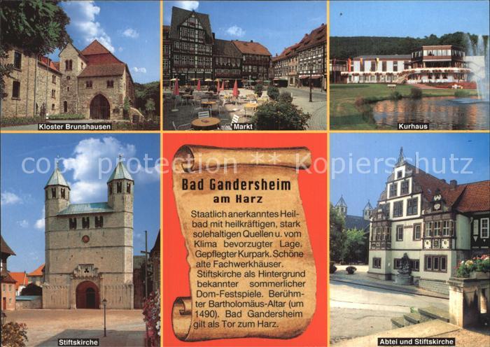 Bad Gandersheim Kloster Brunshausen Markt Kurhaus Stiftskirche Abtei