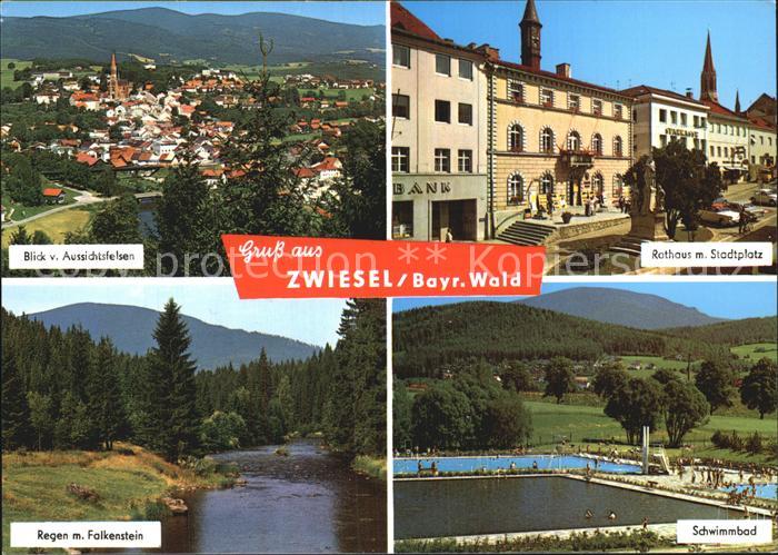 Zwiesel Niederbayern Regen Falkenstein Schwimmbad Rathaus Stadtplatz