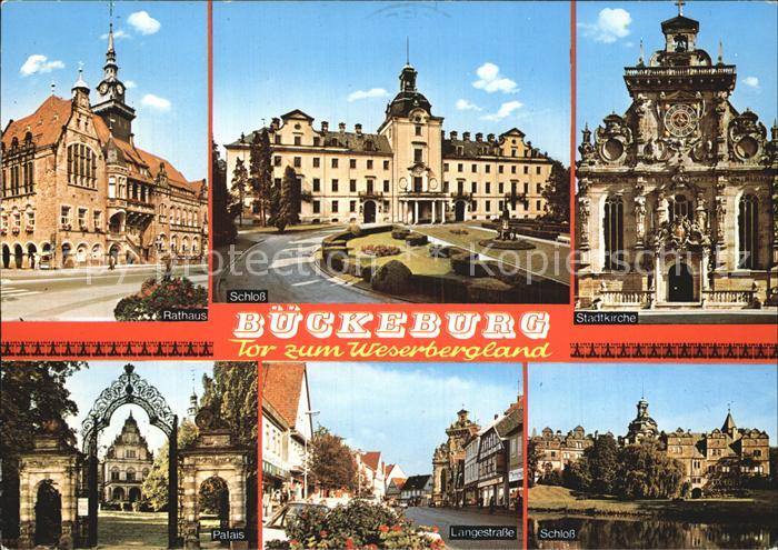 Bueckeburg Rathaus Schloss Stadtkirche Palais Langestrasse