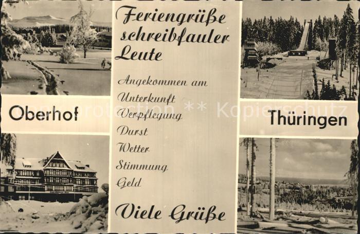 Oberhof Thueringen Sprungschanze Skispuren