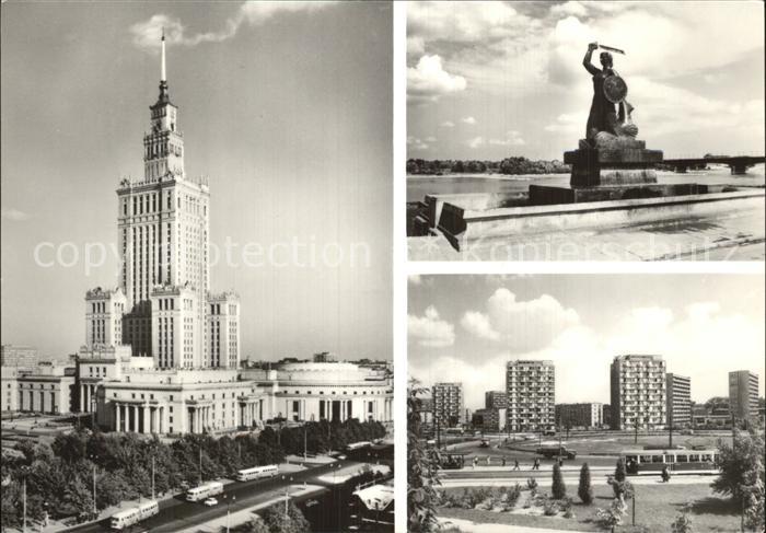 Warszawa Palac Kultury Nauki Pomnik Syreny