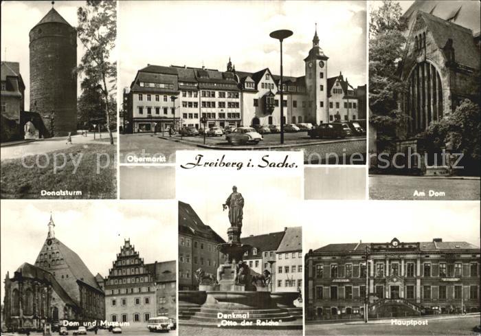 Freiberg Sachsen Dom Hauptpost Denkmal Otto der Reiche Donatsturm