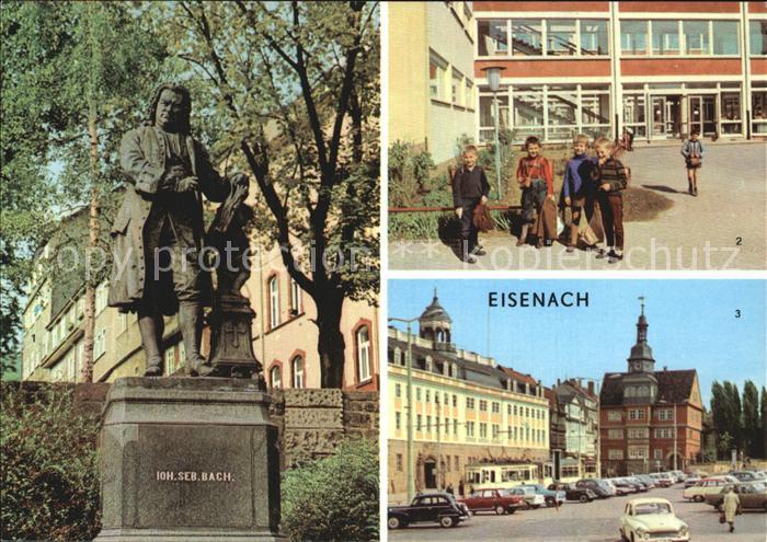 Eisenach Thueringen Bach-Denkmal Polytechnische Oberschule Marktplatz