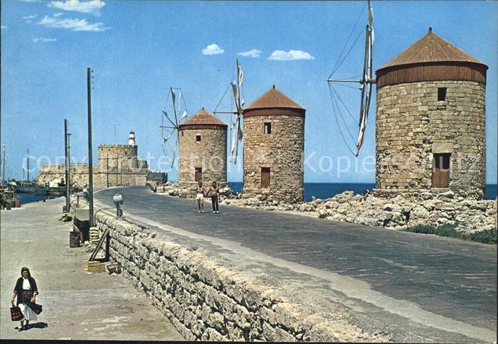Rhodos Rhodes aegaeis Windmuehle