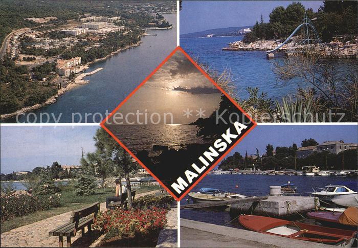 Malinska Krk Fliegeraufnahme Hafen