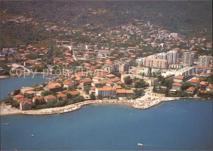 Tivat Fliegeraufnahme mit Strand