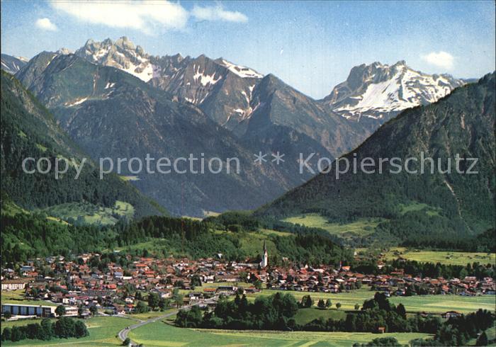 Oberstdorf Fliegeraufnahme mit Kratzer