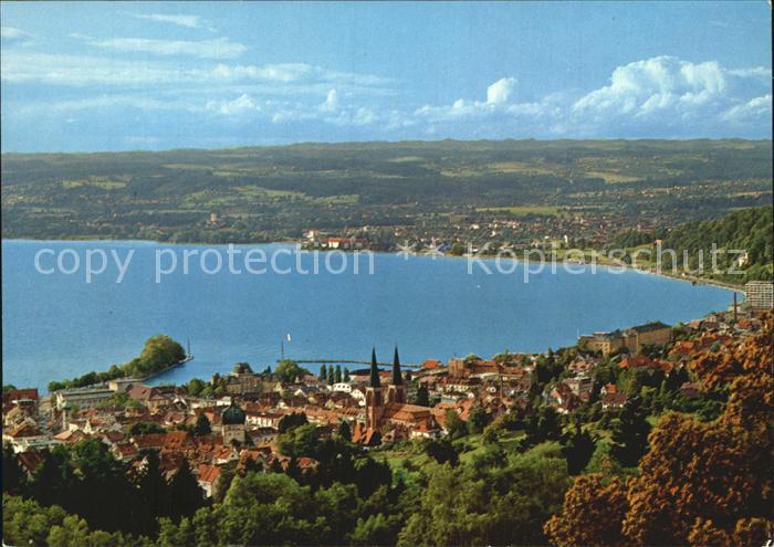 Bregenz Vorarlberg Fliegeraufnahme mit Bodensee