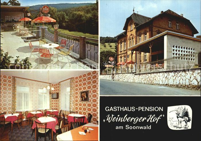 Soonwald Gasthaus Pension Weinberger Hof