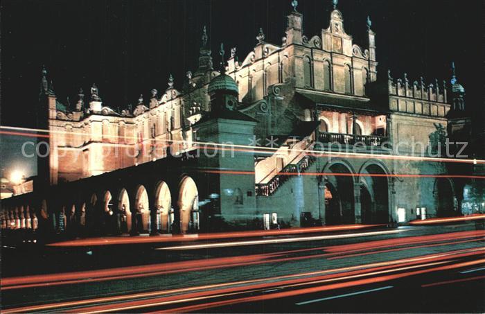 Krakow Krakau Ryneck Glowny bei Nacht