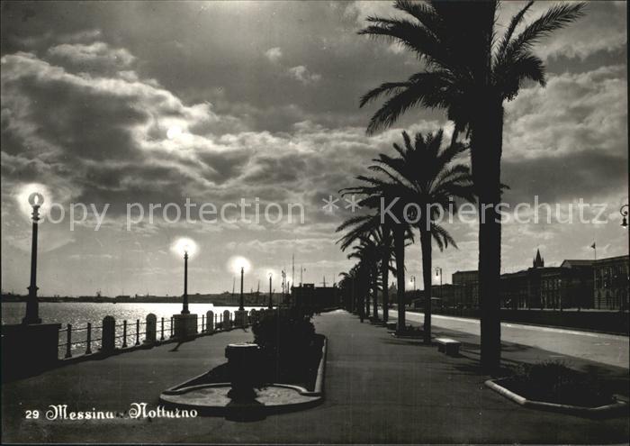 Messina Seepromenade am Abend