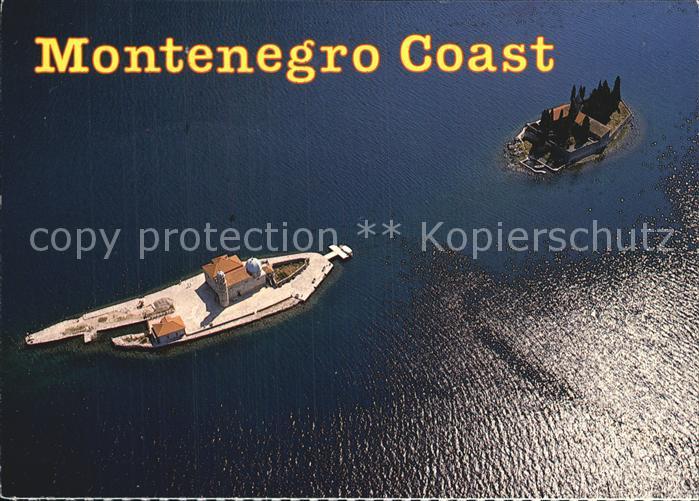 Boka Kotorska Montenego Coast Fliegeraufnahme Kirchen