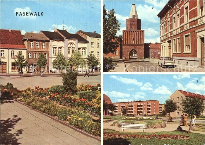 Pasewalk Mecklenburg Vorpommern Ernst-Thaelmann-Platz Muehlentor Platz der Aufba