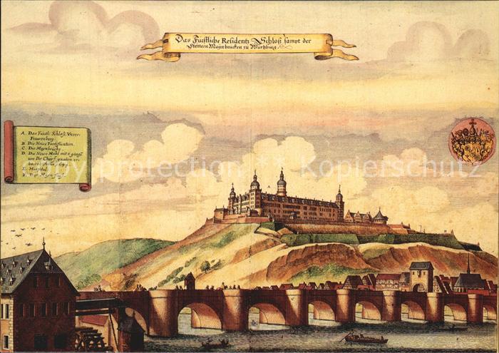 WueRZBURG Bayern Mainbruecke Festung Marienberg