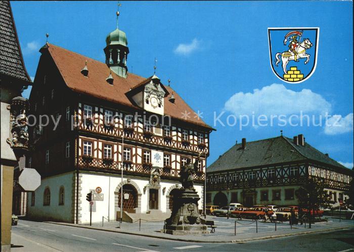 Staffelstein Marktplatz Rathaus Adam Riese-Denkmal