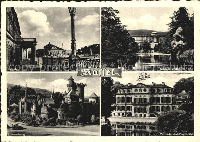 KAssEL  CITY Schloss Wilhelmshoehe Friedrichplatz Loewenburg
