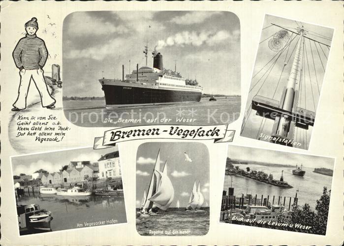 BREMEN  CITY Schiff Bremen Regatta Signalstation