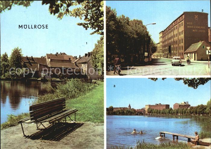 Muellrose Seepromenade Blick zur Muehle Blick von der Seepromenade auf die Stadt